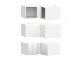 Антресоль (АН50+АН75+планка) Эккервуд (белый) в Битках - bitki.mebel-nsk.ru | фото