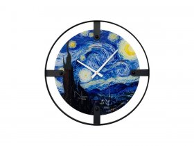 Часы интерьерные NT155 VAN GOGH STARRY NIGHT в Битках - bitki.mebel-nsk.ru | фото