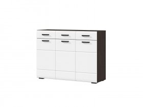 Комод 1200 КМ-01 Либерти (венге/белый глянец) в Битках - bitki.mebel-nsk.ru | фото