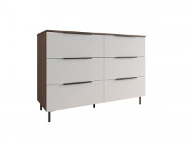Комод 1300 Роза (орех франклин карамельный/бежевый скин) в Битках - bitki.mebel-nsk.ru | фото