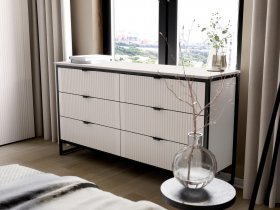 Комод 6 ящиков Нора (персидский жемчуг) в Битках - bitki.mebel-nsk.ru | фото
