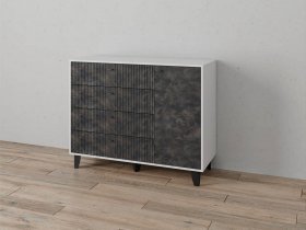 Комод «Катрин-13» (белый/мальта грей) в Битках - bitki.mebel-nsk.ru | фото