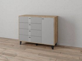 Комод «Катрин-13» (дуб крафт серый/серый) в Битках - bitki.mebel-nsk.ru | фото