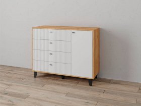 Комод «Катрин-13» (дуб крафт золотой/карбон фарфор) в Битках - bitki.mebel-nsk.ru | фото