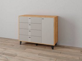 Комод «Катрин-13» (дуб крафт золотой/сантьяго софт) в Битках - bitki.mebel-nsk.ru | фото