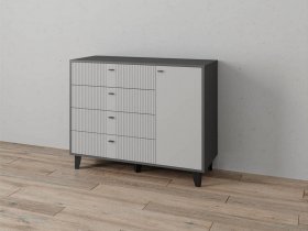 Комод «Катрин-13» (графит/светло-серый) в Битках - bitki.mebel-nsk.ru | фото