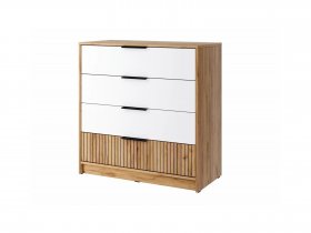 Комод КМ-001 Ивис (дуб крафт золотой/белый) в Битках - bitki.mebel-nsk.ru | фото