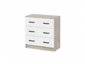Комод КМ-02 Ронда (дуб крафт серый/дуб крафт белый) в Битках - bitki.mebel-nsk.ru | фото