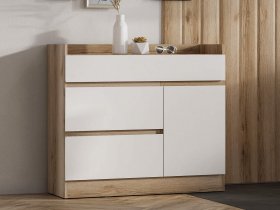 Комод с дверкой Брауни (дуб делано/белый) в Битках - bitki.mebel-nsk.ru | фото