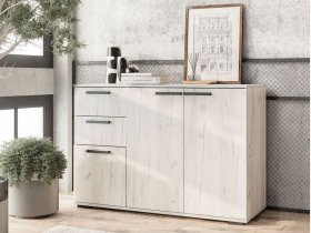 Комод Стандарт-3 NEW (дуб крафт белый) в Битках - bitki.mebel-nsk.ru | фото