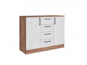 Комод Вегас (дуб крафт табачный/дуб крафт белый) в Битках - bitki.mebel-nsk.ru | фото
