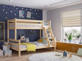 Кровать двухъярусная Адель (прозрачный лак) в Битках - bitki.mebel-nsk.ru | фото