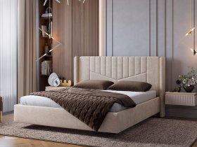 Кровать двуспальная 1,6м Диор (кашемир суфле (велюр)) в Битках - bitki.mebel-nsk.ru | фото