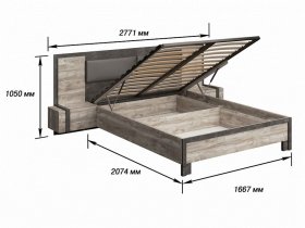 Кровать двуспальная 1,6м с под.мех. Клео в Битках - bitki.mebel-nsk.ru | фото