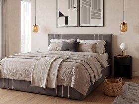 Кровать двуспальная 1,6м с подъем. мех. Леванте в Битках - bitki.mebel-nsk.ru | фото