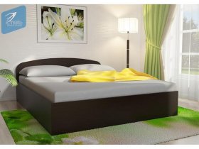 Кровать двуспальная 1,6м с подъем. мех. (венге) в Битках - bitki.mebel-nsk.ru | фото