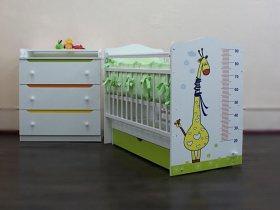 Кроватка детская Жираф с маятником в Битках - bitki.mebel-nsk.ru | фото