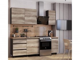 Кухонный гарнитур Энигма 1,6м (венге/дуб каньон) в Битках - bitki.mebel-nsk.ru | фото