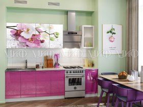 Кухонный гарнитур Орхидея (сиреневый) в Битках - bitki.mebel-nsk.ru | фото