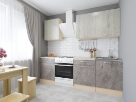 Модульная кухня Йота (пикард/цемент) в Битках - bitki.mebel-nsk.ru | фото