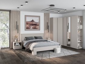 Модульная спальня Люмо (кашемир) в Битках - bitki.mebel-nsk.ru | фото