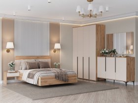 Модульная спальня Сицилия (дуб альпийский/тефия) в Битках - bitki.mebel-nsk.ru | фото
