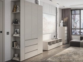 Модульная стенка Люмо (кашемир) в Битках - bitki.mebel-nsk.ru | фото