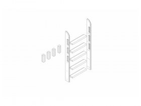 Пакет №10 Прямая лестница и опоры для двухъярусной кровати Соня в Битках - bitki.mebel-nsk.ru | фото