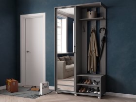 Прихожая «Ларго-2» (графит серый) в Битках - bitki.mebel-nsk.ru | фото