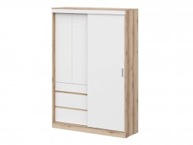 Шкаф-купе (1,5м) Брауни (дуб делано/белый) в Битках - bitki.mebel-nsk.ru | фото