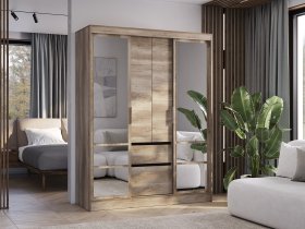 Шкаф-купе ШКК-06 Энигма (венге/дуб каньон) в Битках - bitki.mebel-nsk.ru | фото
