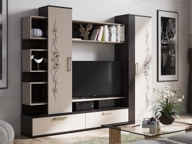 Стенка «Дакота» (венге/дуб молочный) в Битках - bitki.mebel-nsk.ru | фото