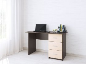Стол письменный Сити-1 (венге/дуб молочный) в Битках - bitki.mebel-nsk.ru | фото