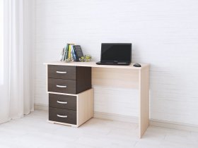 Стол письменный Сити-2 (венге/дуб молочный) в Битках - bitki.mebel-nsk.ru | фото