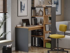 Стол письменный тип 16 (дуб крафт золотой/графит серый) в Битках - bitki.mebel-nsk.ru | фото