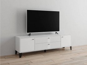 Тумба под ТВ Парус-10 (белый/белый снег) в Битках - bitki.mebel-nsk.ru | фото