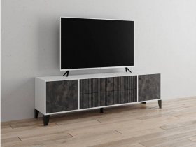 Тумба под ТВ Парус-10 (белый/мальта грей) в Битках - bitki.mebel-nsk.ru | фото