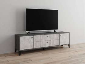 Тумба под ТВ Парус-10 (графит/мальта) в Битках - bitki.mebel-nsk.ru | фото