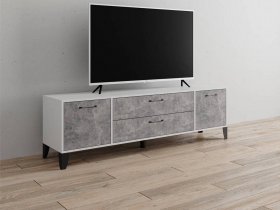 Тумба под ТВ Парус-13 (белый/ателье светлое) в Битках - bitki.mebel-nsk.ru | фото