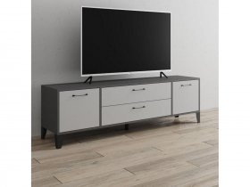 Тумба под ТВ Парус-13 (графит серый/камень серый) в Битках - bitki.mebel-nsk.ru | фото