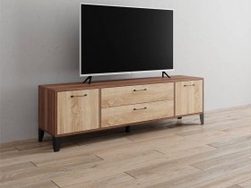 Тумба под ТВ Парус-13 (ясень шимо темный/дуб сонома) в Битках - bitki.mebel-nsk.ru | фото
