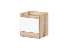Тумба прикроватная Брауни (дуб делано/белый) в Битках - bitki.mebel-nsk.ru | фото