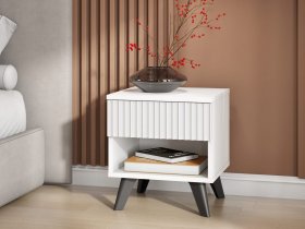 Тумба прикроватная Эккервуд (белый) в Битках - bitki.mebel-nsk.ru | фото